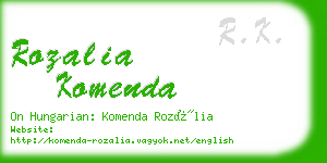 rozalia komenda business card